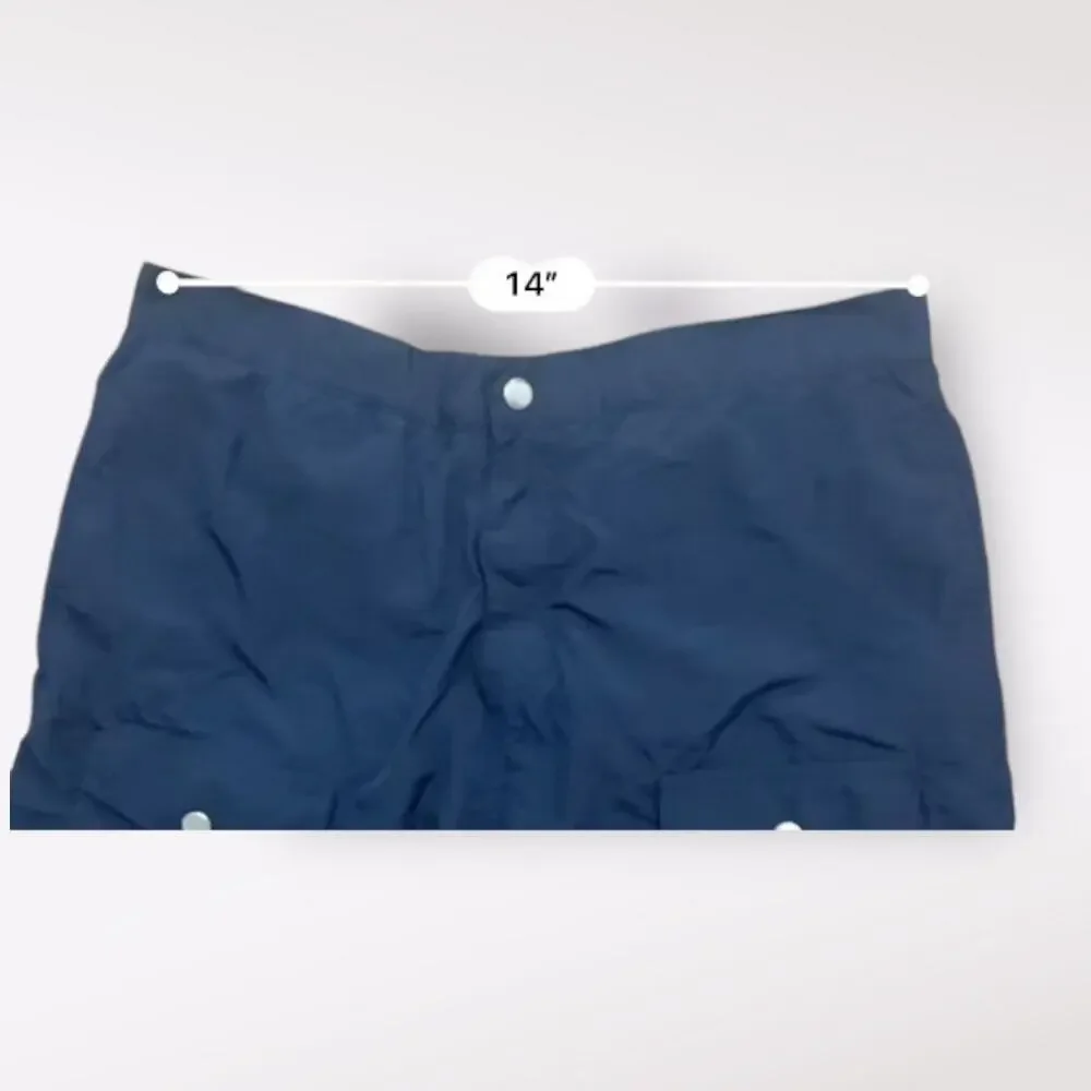 Henry Cotton’s Button Closure‎ Swim Trunks Mens Size Large Navy Swimwear